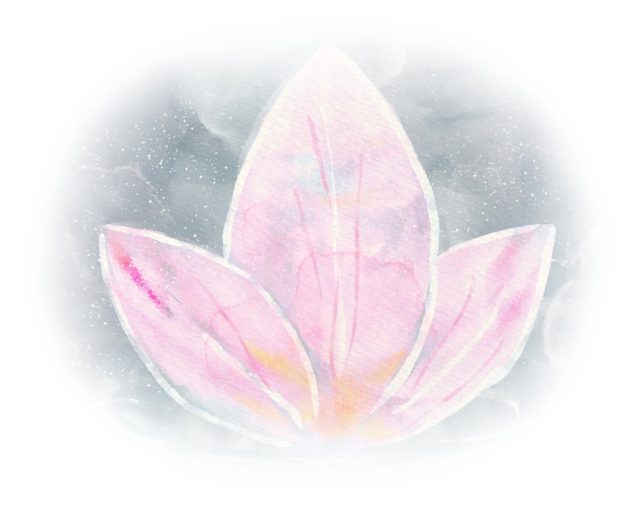 Acuarela de un loto rosa